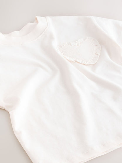 White Short Sleeve Pocket T-Shirt (3mths-7yrs) - Size 3-6 Months (62-68cm)