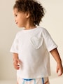 White Short Sleeve Pocket T-Shirt (3mths-7yrs) - Size 3-6 Months (62-68cm)
