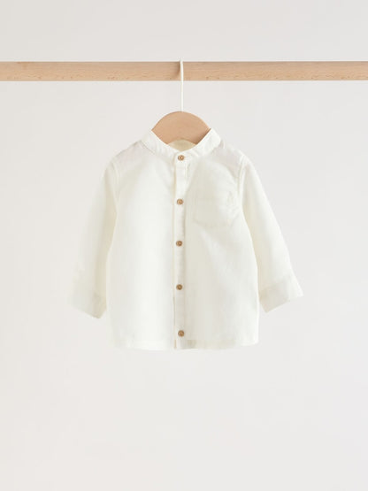 White/Orange Stripe Shirt and Trousers Baby Set (0mths-3yrs)