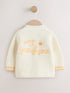 Yellow My Sunshine Knitted Embroidered Baby Cardigan - Size 50cm (First Size) - Yellow My Sunshine