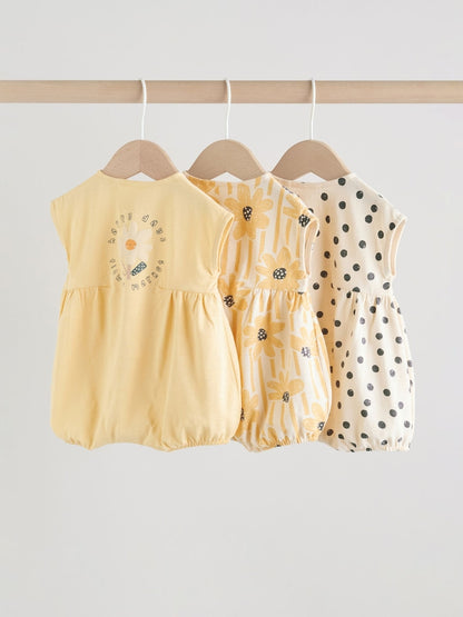 Yellow Floral Button Through