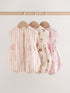 Pink Milk Club Button Through Baby Rompers 3 Pack - Pink Milk Club / 12-18 Months (80-86cm)