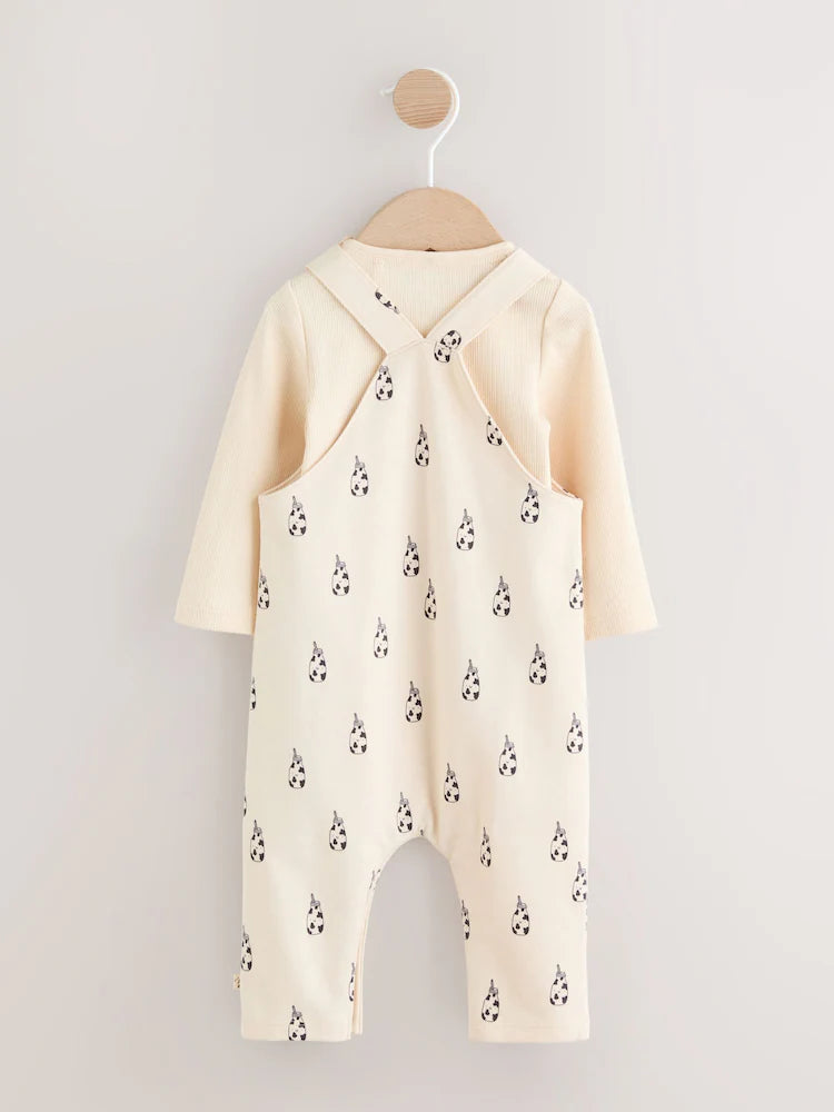 Neutral Milk Club Jersey Dungarees and Bodysuits Baby Set (0mths-2yrs)