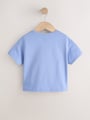 Blue Rainbow Flower Short Sleeve Bag T-Shirt (3mths-7yrs) - Size 3-6 Months (62-68cm)