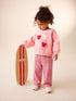 Bright Pink Sweatshirt and Wide Leg Joggers Set (3mths-7yrs)