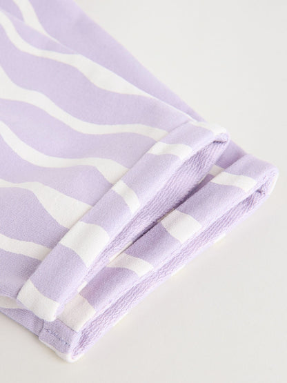 Purple Flower Baby T-Shirts And Trousers 2 Piece Set (0mths-2yrs)