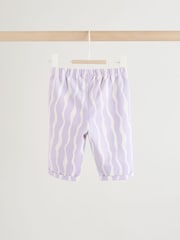 Purple Flower Baby T-Shirts And Trousers 2 Piece Set (0mths-2yrs) - Size 50cm (First Size)