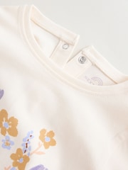 Purple Flower Baby T-Shirts And Trousers 2 Piece Set (0mths-2yrs) - Size 50cm (First Size)