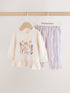 Purple Flower Baby T-Shirts And Trousers 2 Piece Set (0mths-2yrs) - Size 50cm (First Size) - Default 1