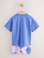 Blue Bunny Short Sleeve T-Shirt and Cycle Shorts Set (3mths-7yrs) - Size 3-6 Months (62-68cm)