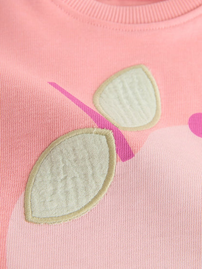 Pink Apple Short Sleeve T-Shirt and Shorts Set (3mths-7yrs) - Size 3-6 Months (62-68cm)