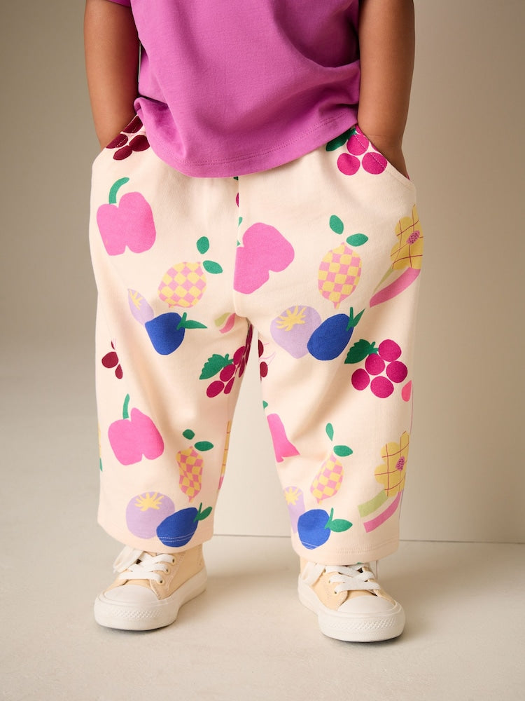 Purple Short Sleeve T-Shirt and Barrel Trousers Set (3mths-7yrs)
