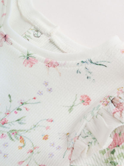 White Fairy Peplum Top and Leggings Baby Set (0mths-2yrs)