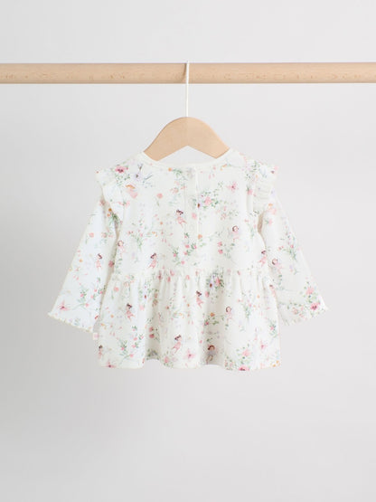White Fairy Peplum Top and Leggings Baby Set (0mths-2yrs)