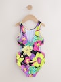 Black Tropical Cutout Swimsuit (3-16yrs) - Size 3 Years (98cm)