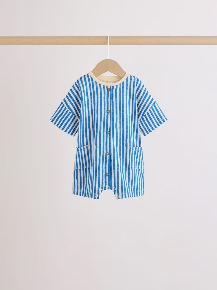 Green Print Jersey Baby Rompers 3 Pack