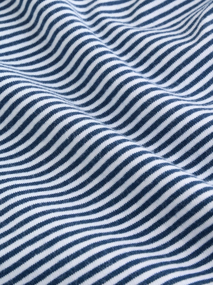 Blue Stripe Sailor Collar Jersey Baby Romper 2 Pack