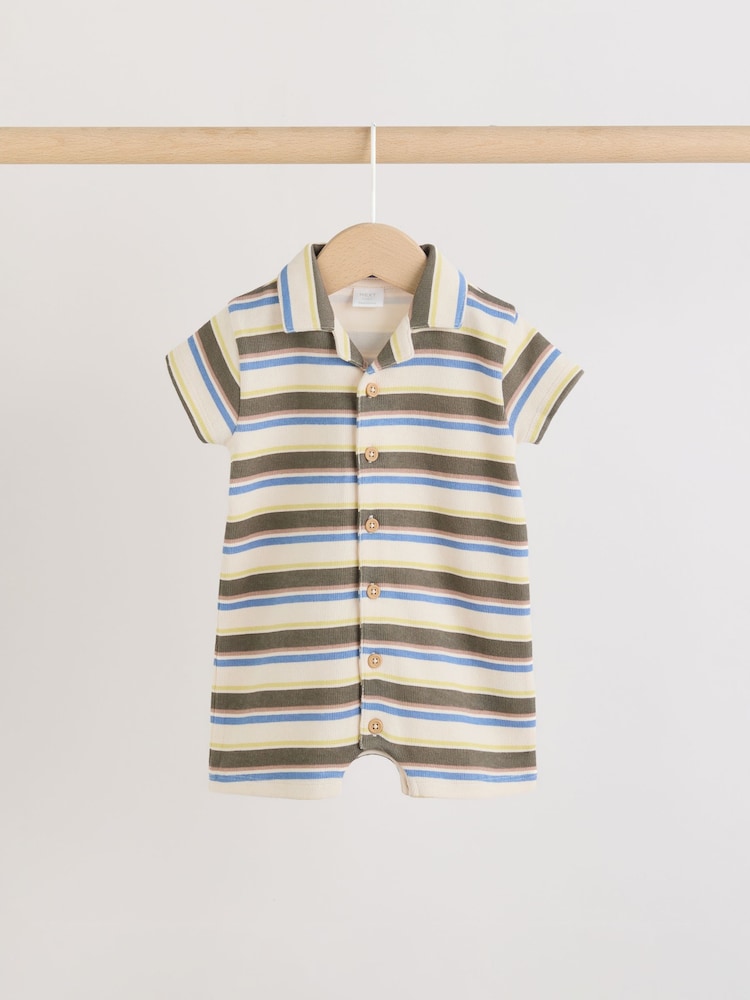 Khaki Green/Blue/Cream Stripe