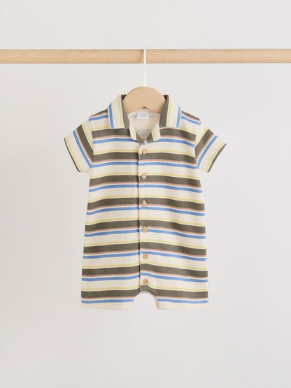 Khaki Green/Blue/Cream Stripe