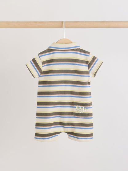 Khaki Green/Blue/Cream Stripe