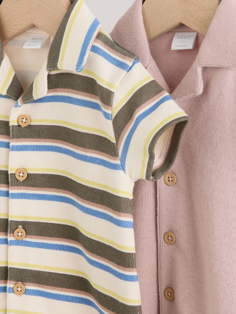 Khaki Green/Blue/Cream Stripe