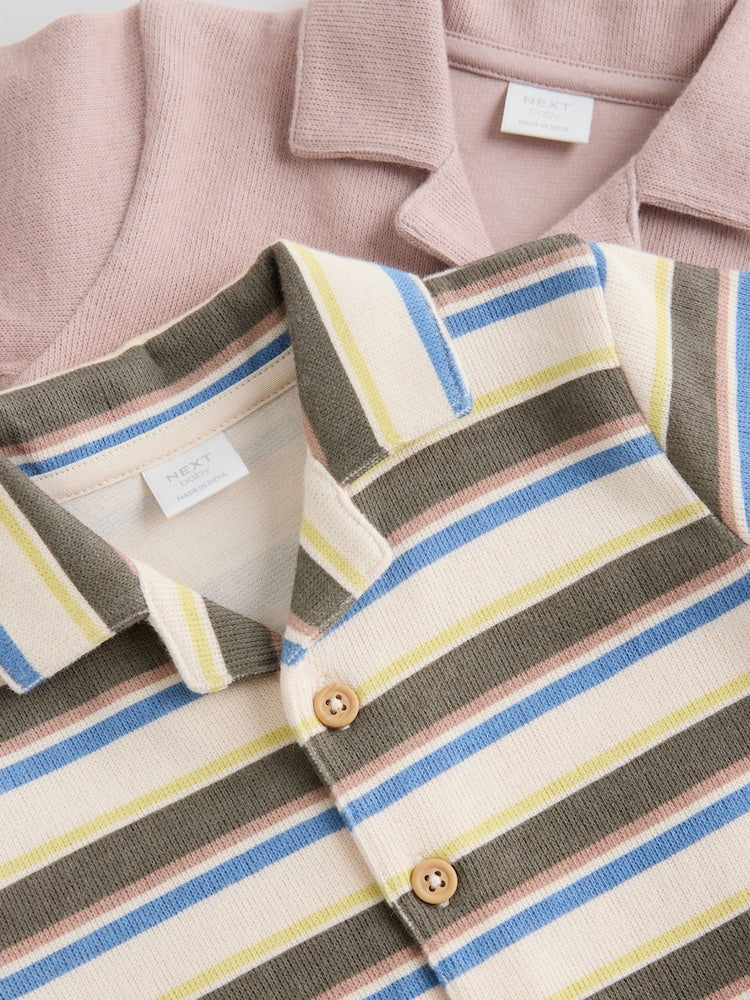 Khaki Green/Blue/Cream Stripe