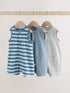 Blue Vest Jersey Baby Romper - Blue / 12-18 Months (80-86cm)