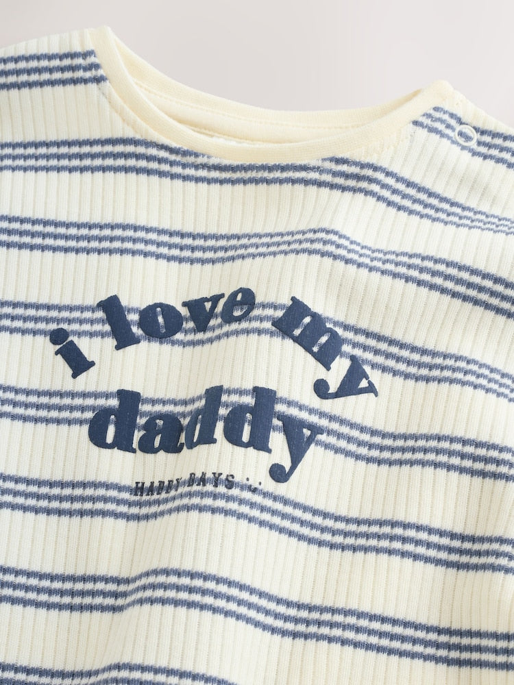 Blue Striped I love my Daddy
