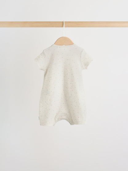 Neutral Hamish Highland Cow Jersey Baby Rompers 3 Pack