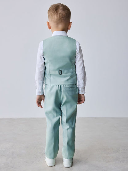 Baker by Ted Baker Green Waistcoat Shirt And Trousers Set