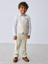 Baker by Ted Baker Waistcoat Shirt And Trousers Set - Stone / 12-18 Months (80-86cm)