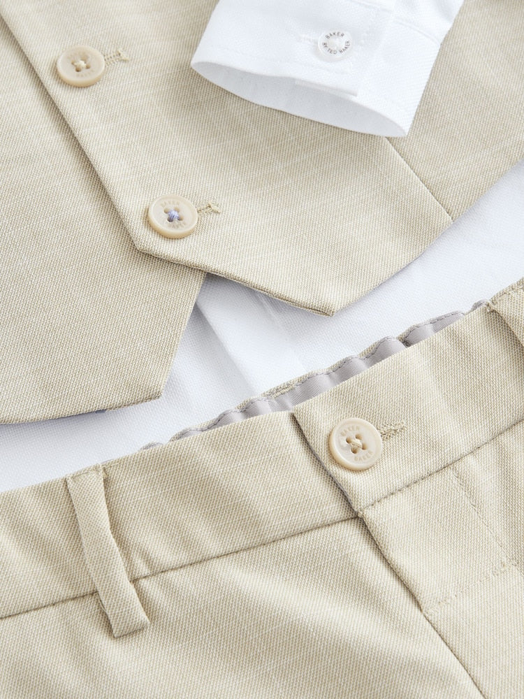 Baker by Ted Baker Waistcoat Shirt And Trousers Set