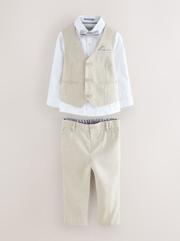 Baker by Ted Baker Waistcoat Shirt And Trousers Set