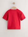 Red Police Car Short Sleeve Appliqué T-Shirt (3mths-7yrs) - Size 3-6 Months (62-68cm)