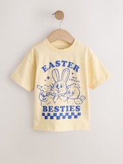 Yellow Bunny Short Sleeve Easter Graphic T-Shirt (3mths-7yrs) - Size 3-6 Months (62-68cm)