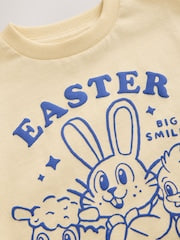 Yellow Bunny Short Sleeve Easter Graphic T-Shirt (3mths-7yrs) - Size 3-6 Months (62-68cm)