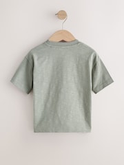 Green Giraffe Short Sleeve Appliqué T-Shirt (3mths-7yrs) - Size 3-6 Months (62-68cm)