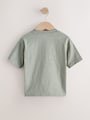 Green Giraffe Short Sleeve Appliqué T-Shirt (3mths-7yrs) - Size 3-6 Months (62-68cm)