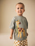 Green Giraffe Short Sleeve Appliqué T-Shirt (3mths-7yrs) - Size 3-6 Months (62-68cm) - Default 1