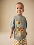 Green Giraffe Short Sleeve Appliqué T-Shirt (3mths-7yrs) - Size 3-6 Months (62-68cm) - Green Giraffe