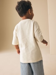 Neutral Safari Animals Short Sleeve 3D Padded T-Shirt (3mths-7yrs) - Size 3-6 Months (62-68cm)