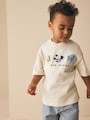 Neutral Safari Animals Short Sleeve 3D Padded T-Shirt (3mths-7yrs) - Size 3-6 Months (62-68cm)