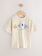 Neutral Safari Animals Short Sleeve 3D Padded T-Shirt (3mths-7yrs) - Size 3-6 Months (62-68cm)
