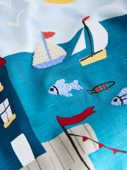 Blue Seaside Short Sleeve Appliqué T-Shirt (3mths-7yrs) - Size 3-6 Months (62-68cm)