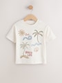 Neutral Beach Palms Short Sleeve Appliqué T-Shirt (3mths-7yrs) - Size 3-6 Months (62-68cm)