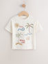 Neutral Beach Palms Short Sleeve Appliqué T-Shirt (3mths-7yrs) - Size 3-6 Months (62-68cm) - Default 1