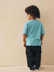 Blue Rocketship Short Sleeve Interactive T-Shirt (3mths-7yrs) - Size 3-6 Months (62-68cm)