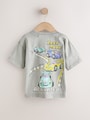 Grey Race Car Short Sleeve Back Print T-Shirt (3mths-7yrs) - Size 3-6 Months (62-68cm)