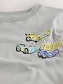 Grey Race Car Short Sleeve Back Print T-Shirt (3mths-7yrs) - Size 3-6 Months (62-68cm)