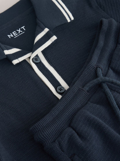Navy Short Sleeve Shirt and Shorts Set (3mths-7yrs)